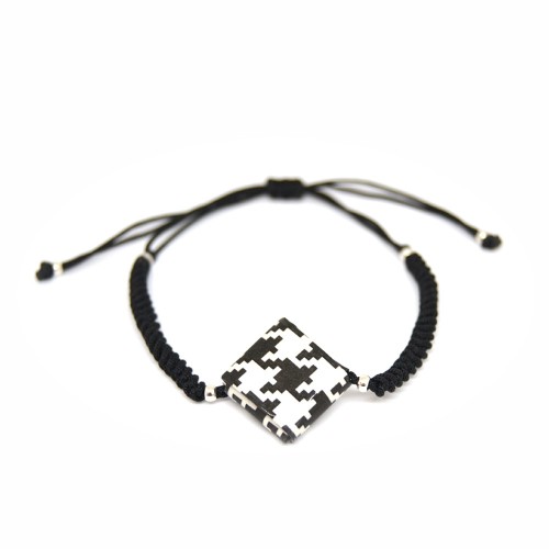 Pulsera Pata de Gallo clásica papel reciclado | Strambótica