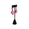 Long Pink Earrings Made of Recycled Paper, Silver, and Agate | Strambótica