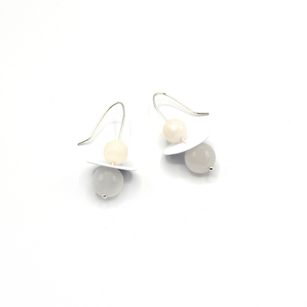 White Water Lily Earrings – Lightness That Shines | Strambótica
