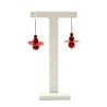 Red Water Lily Earring
