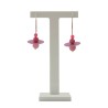 Pink Water Lily Earrings – Two-tone, recycled paper, and agates | Strambótica