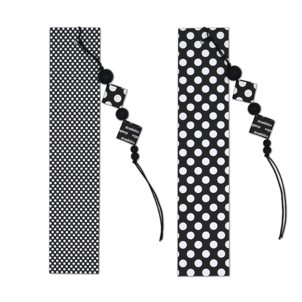 Handmade Polka Dot Bookmark Made from Recycled Paper | Strambótica