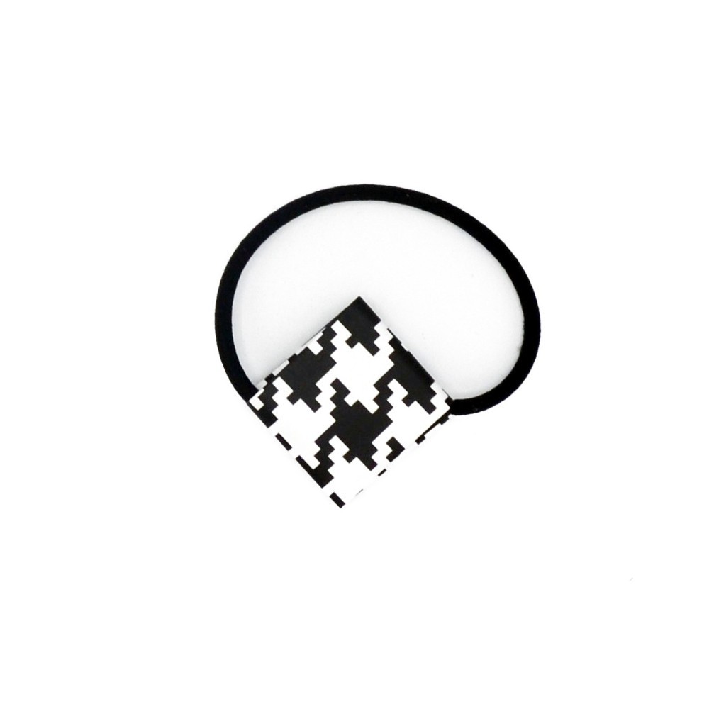 Handcrafted Houndstooth Hair Tie Made from Recycled Paper | Strambótica