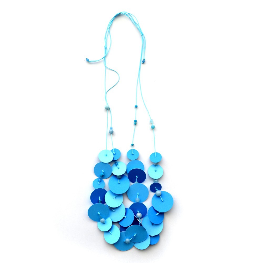 Blue Water Lily Necklace – Handmade, Sustainable Serenity | Strambótica