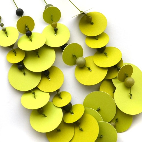 Green Water Lily Necklace – Recycled Paper Crafts | Strambótica