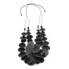 Black Water Lily Necklace – Subtle, Handcrafted Elegance | Strambótica