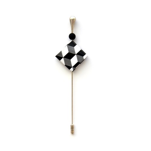 Recycled Paper Geometric Die-Cut Brooch | Strambótica