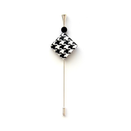 Classic Houndstooth Brooch, Designer Jewelry | Strambótica