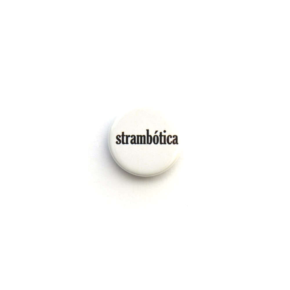 Strambótica Pin with Recycled Paper Logo | Strambótica