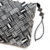 Clutch Compás – Estampado de rayas en papel reciclado | Strambótica
