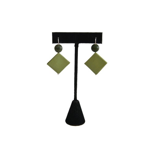 Long Green Earrings – Natural Handcrafted Jewelry Made in Spain | Strambótica