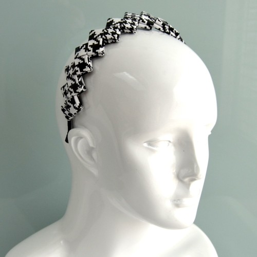 Houndstooth Headband Made from Recycled Paper | Strambótica
