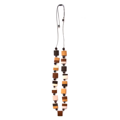 Long Earth-Toned Necklace – Earth tones, pure craftsmanship | Strambótica