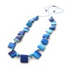 Long "Sea" Necklace – Blue, evoking calm and sustainability | Strambótica