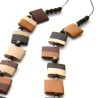 Collar Largo Tierra – Colores tierra, artesanía pura | Strambótica