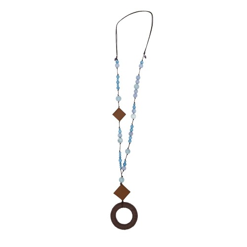 Cacao-Azul Glasses Necklace – Handcrafted and Sustainable | Strambótica