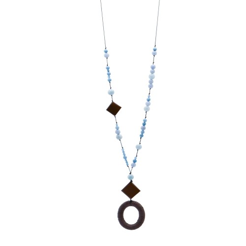 Cacao-Azul Glasses Necklace – Handcrafted and Sustainable | Strambótica