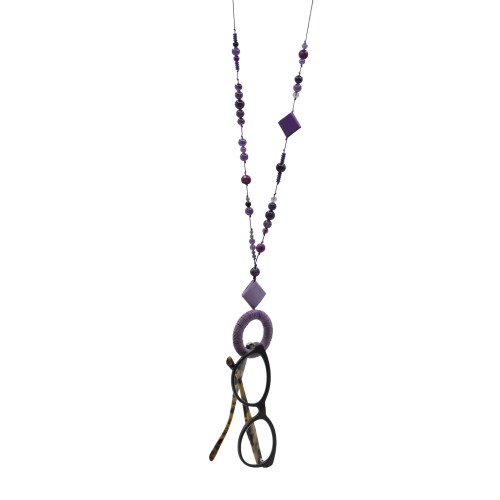 Violeta Glasses Necklace – Eco-Friendly, Made from Recycled Paper | Strambótica