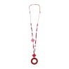 Red-Pink Glasses Necklace – Eco-Friendly, Handcrafted Design | Strambótica