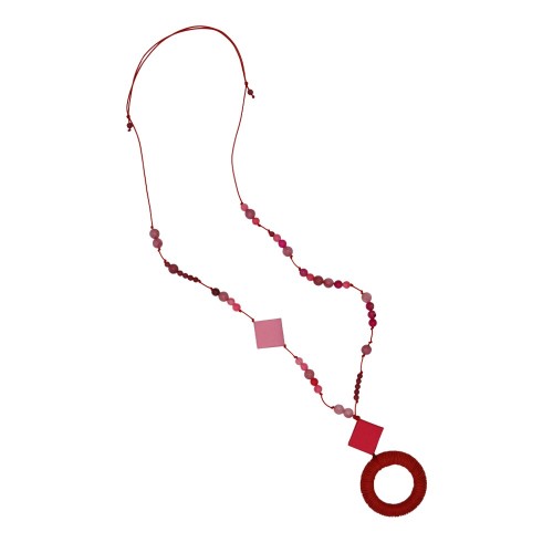 Collar Porta Gafas Rojo Rosa