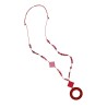Collar Porta Gafas Rojo Rosa