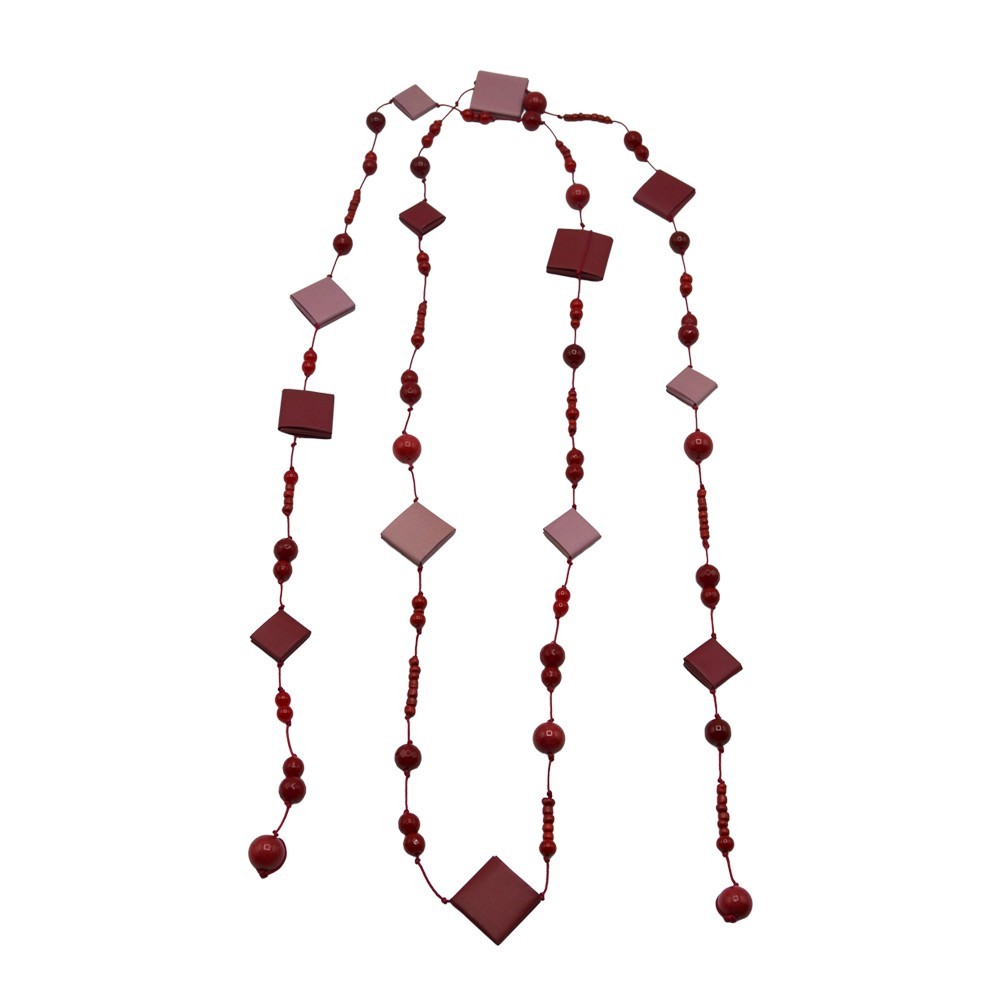 Carmesí Open Necklace | Designer Jewelry Made from Recycled Paper | Strambótica