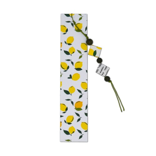 Marcapáginas Limones artesanal papel reciclado | Strambótica