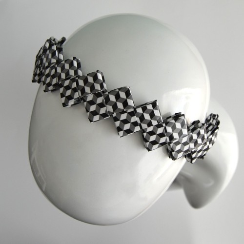 Recycled Paper Geometric Headband | Strambótica