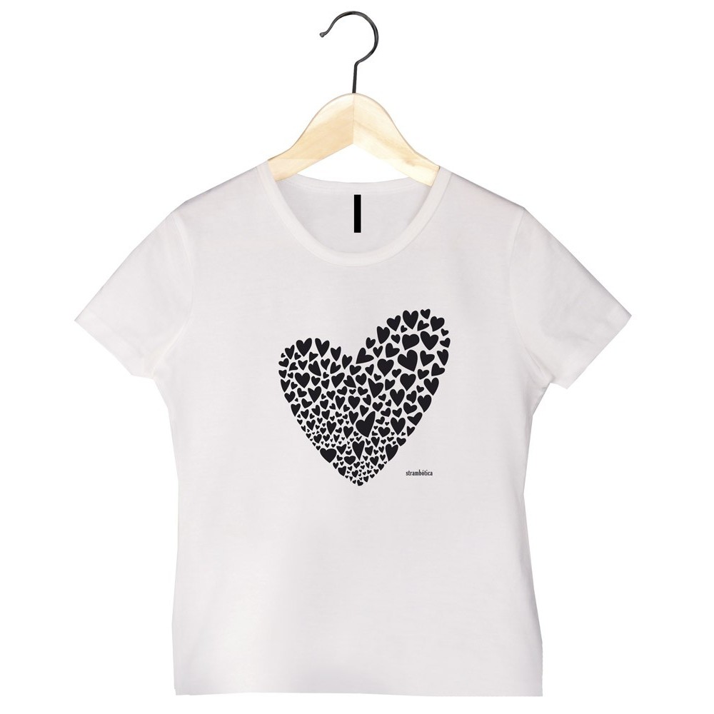 Camiseta Valentina – Algodón orgánico, vegana y diseño romántico | Strambótica