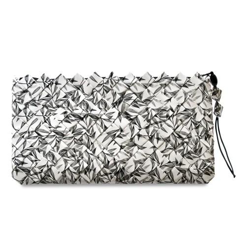 Clutch Hojas – Estampado natural en papel reciclado | Strambótica