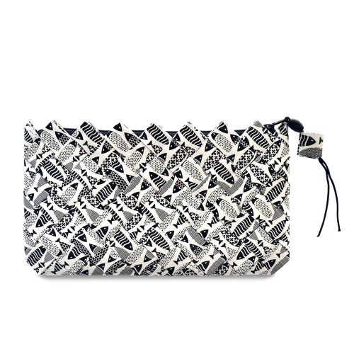 Clutch Peces – Blanco y negro sobre papel | Strambótica