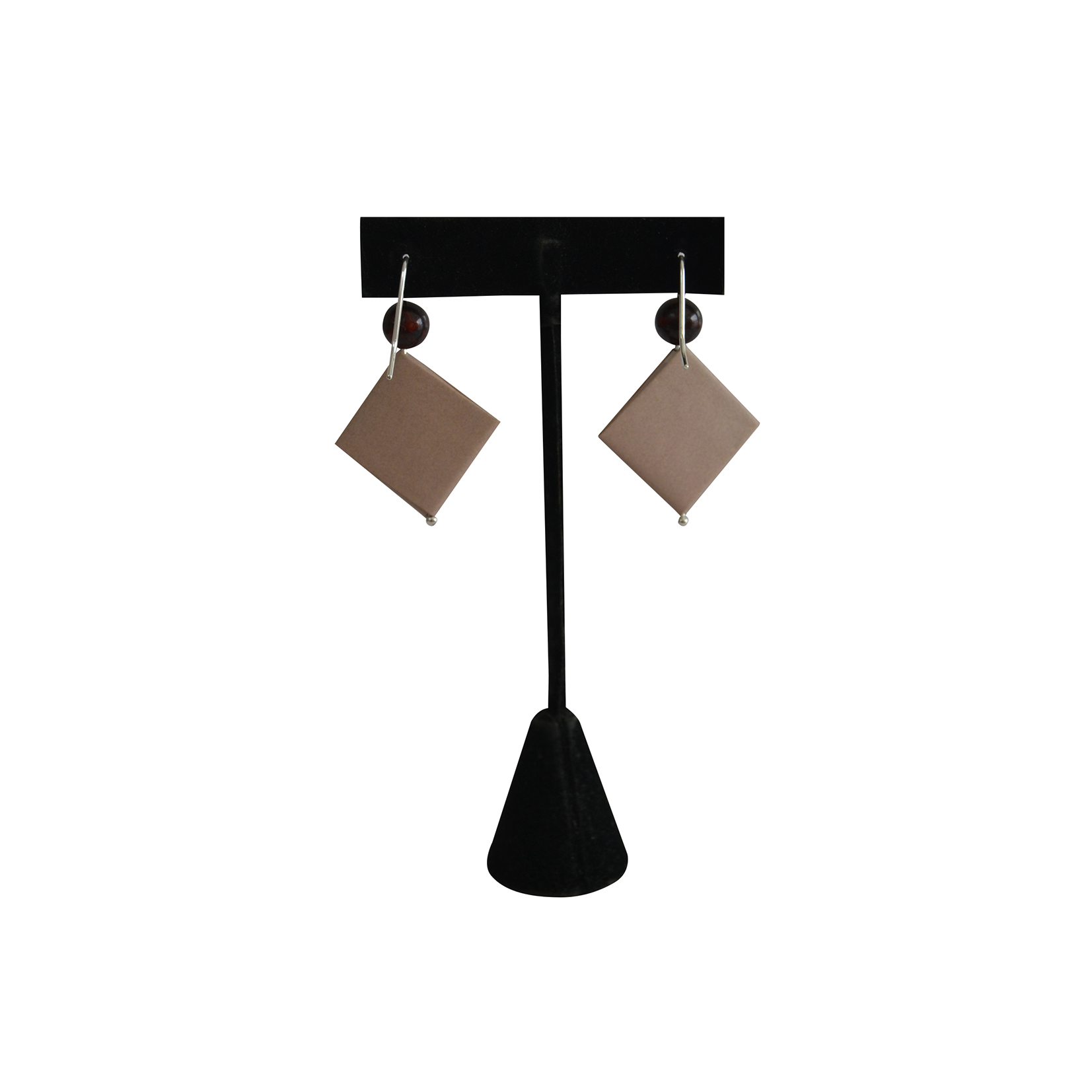 Pendiente Largo Marrón 3