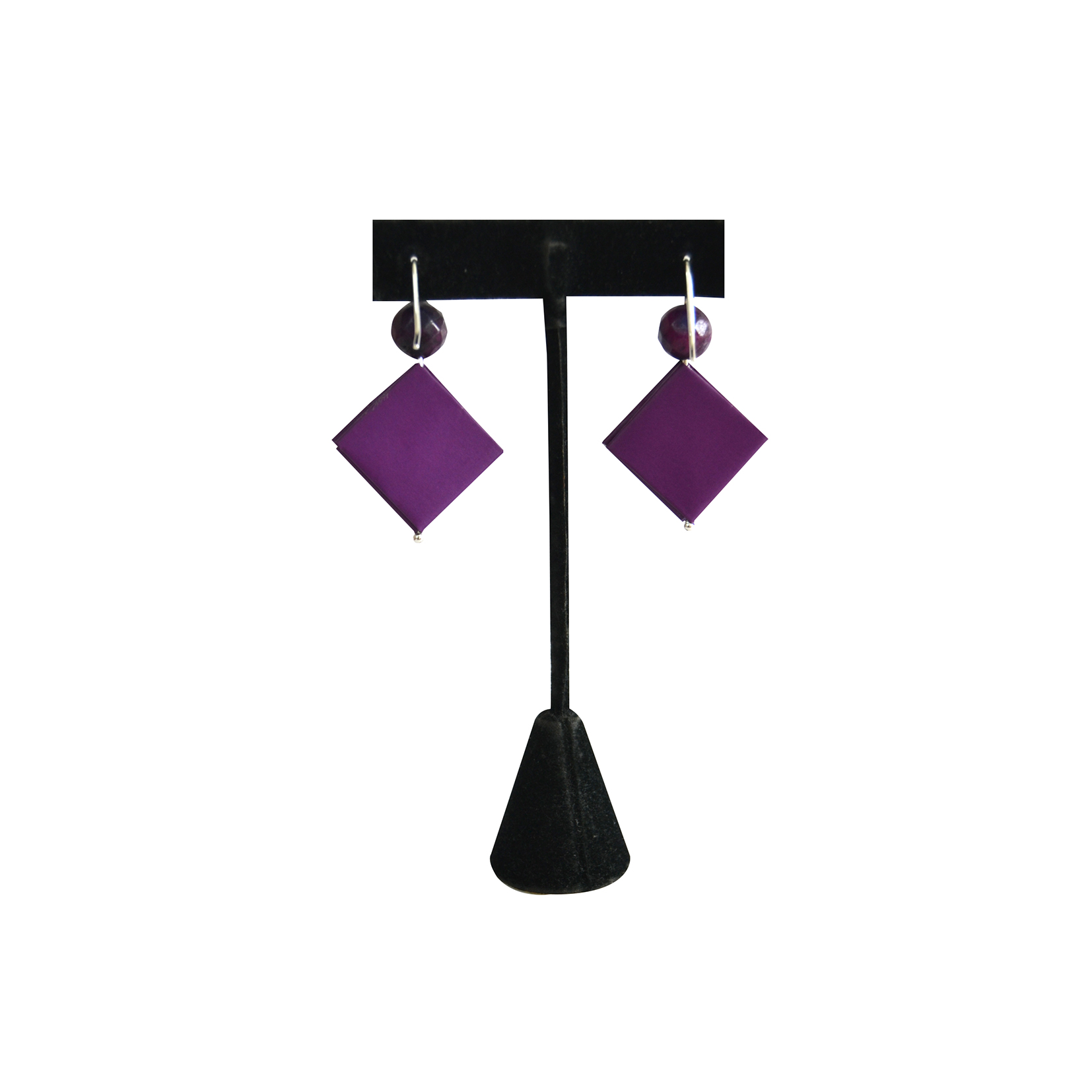 Pendiente Largo Violeta 3