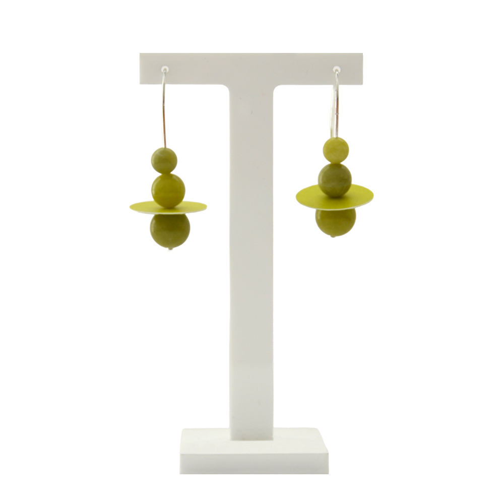 Pendiente Nenúfar Pistacho 2